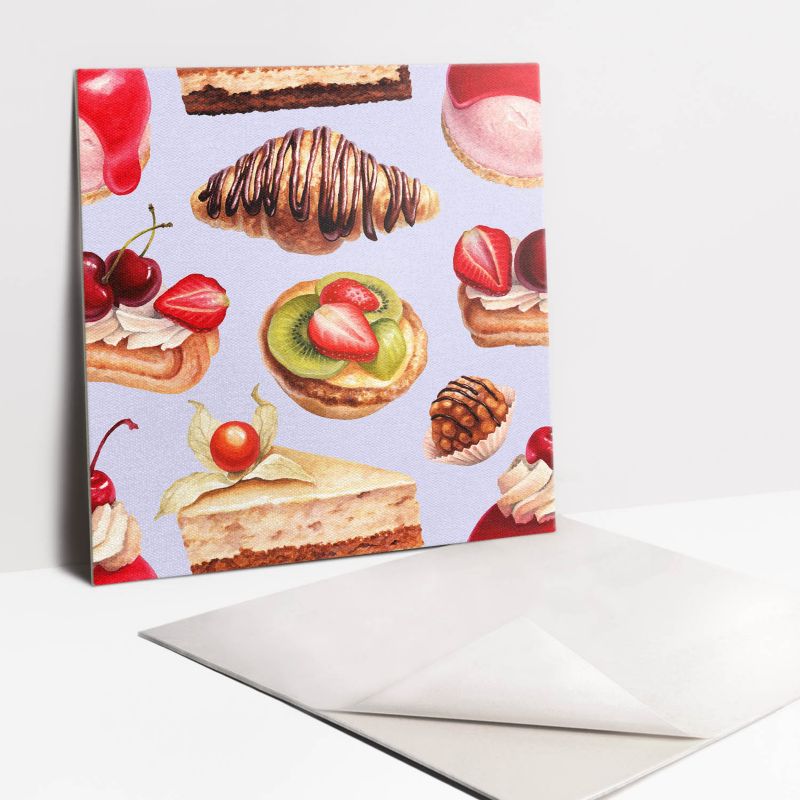 Kafelki samoprzylepne Tulup 30x30 cm Rysunkowy deser 9 szt.