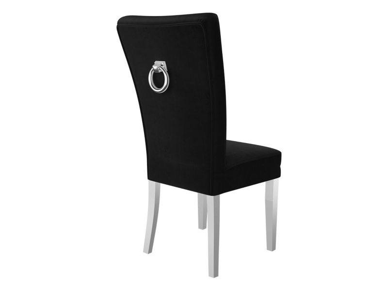 Krzesło MIRJAN 24 S67 biały półmat + czarny + kołatka chrom 1 szt.