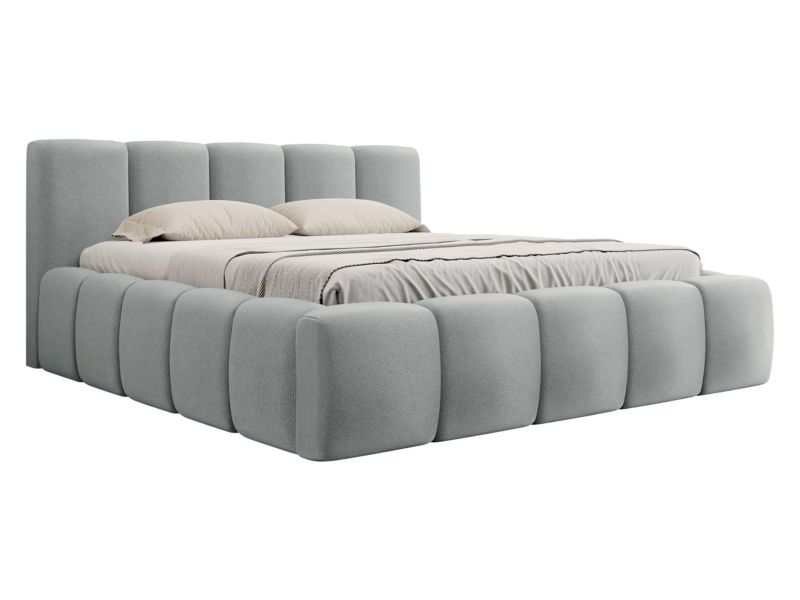 Łóżko tapicerowane MIRJAN 24 Kevson 180x200 jasnoszary 1 szt.
