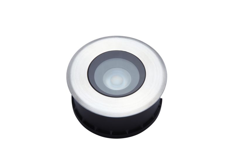 Oświetlenie tarasowe GoodHome Brockton okrągłe 310 lm 4000 K stalowe