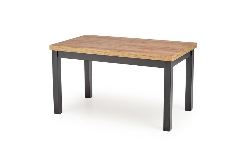 Stół Halmar TIAGO 140(220)x80 rozkładany dąb/czarny 1 szt