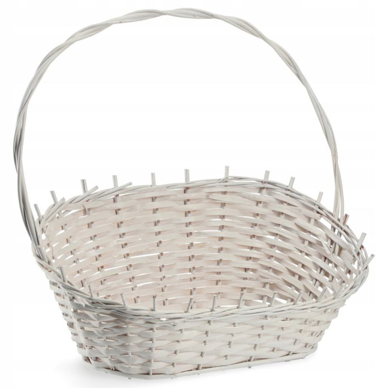 Koszyk KADAX Prezentowy Wiklinowy Kosz Biały Duży 1szt.