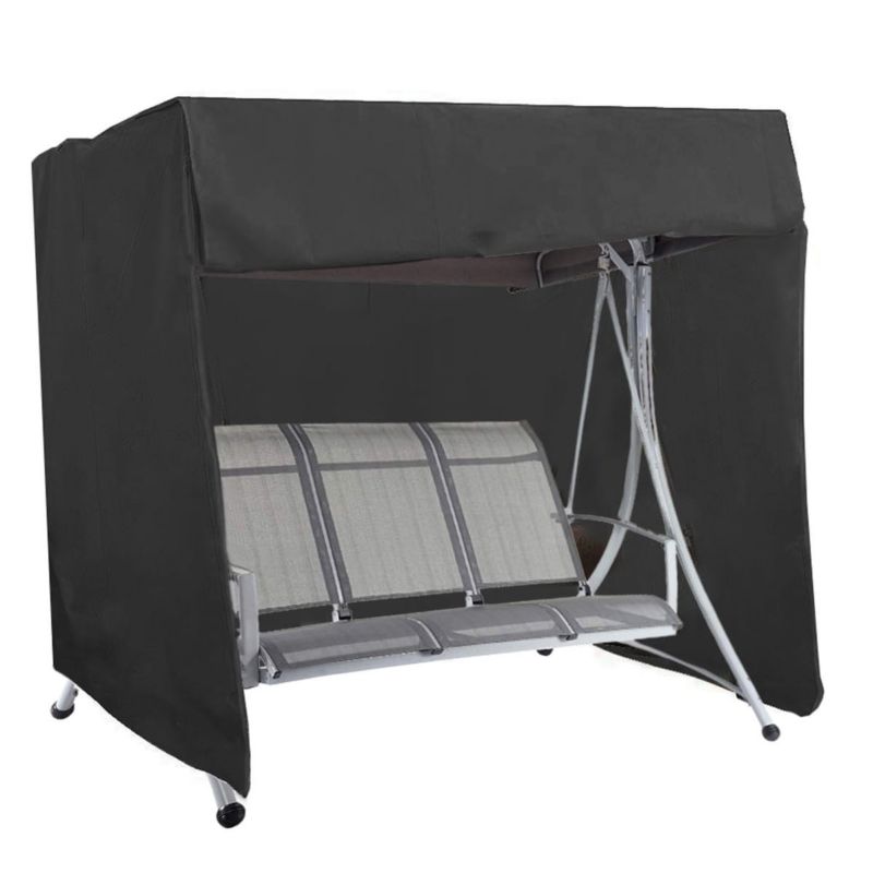 Pokrowiec na huśtawkę ogrodową Ferocity 195x120x155 cm czarny 1 szt.