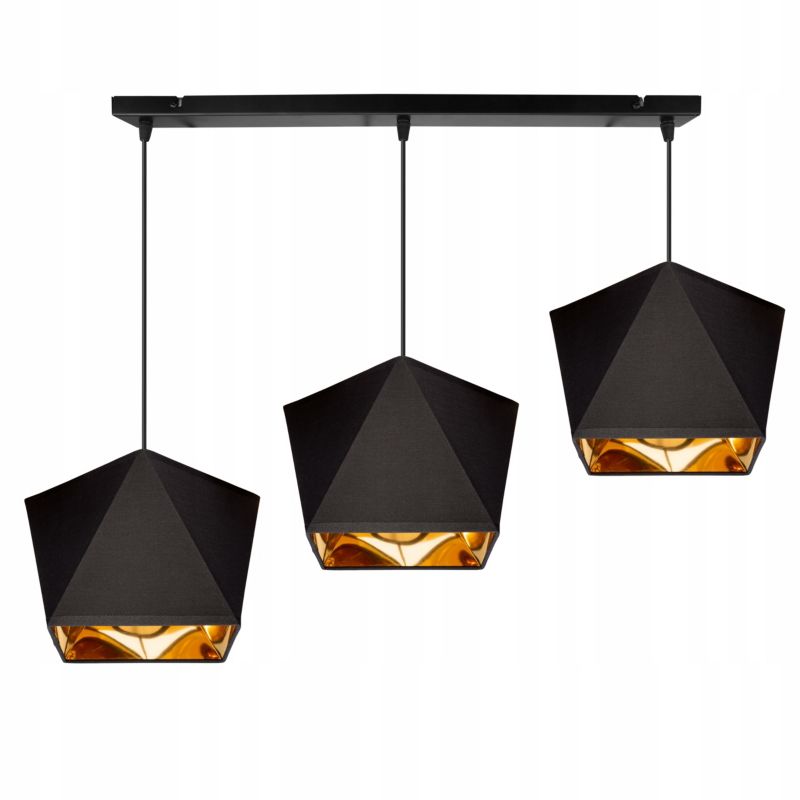 Lampa sufitowa wisząca Light Home LH Diamond 3x E27 60W czarny 1szt.