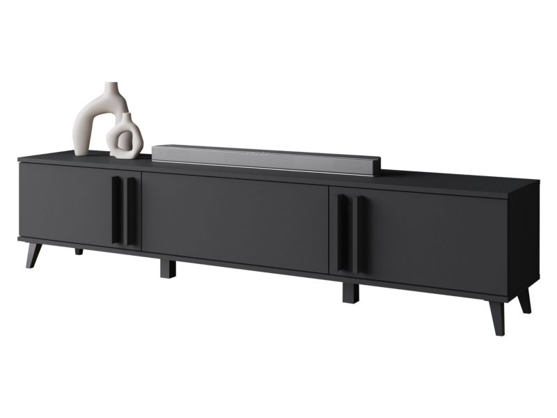 Szafka RTV MIRJAN 24 Helsinki czarny grafit 1 szt.