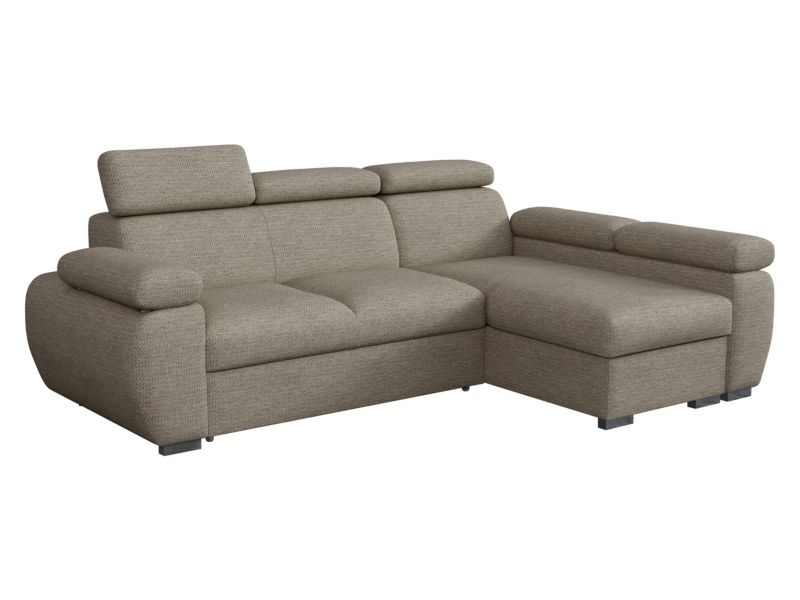 Narożnik z funkcją spania MIRJAN 24 Boston Mini prawy 2R+LC szarobeżowa plecionka 1 szt.