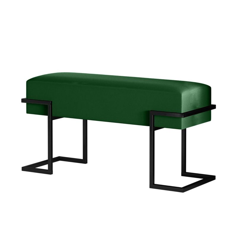 Ławka tapicerowana Bettso Cely 100 cm do przedpokoju na czarnym stelażu zielony 1szt.