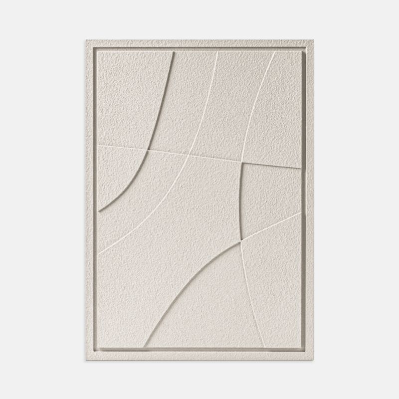 Wall Decor Murso by Cezar Abstract 2 350x500x18mm Natural Cream 1 szt.