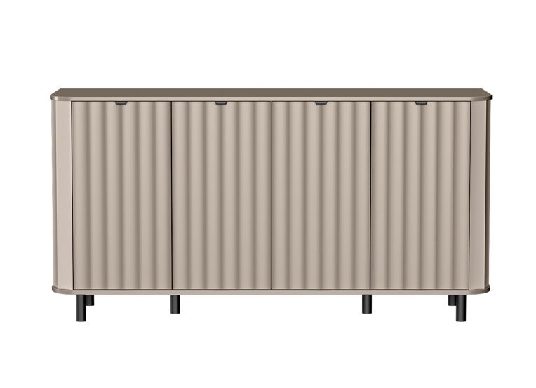 Komoda Furnidea NOVADO 176 cm Clay Gray frezowane fronty czarne nogi 1 szt.