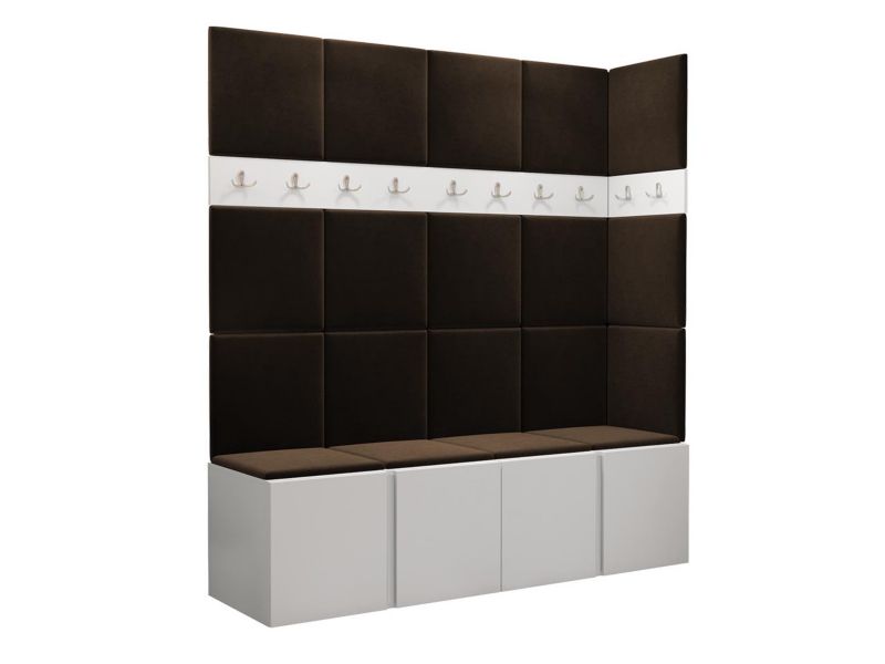 Garderoba MIRJAN 24 Orion II biały + brązowy 1 kpl.