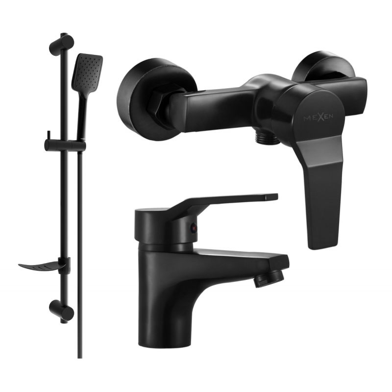 Zestaw prysznicowy Mexen Caro czarny 746604DF62-70 1 szt.