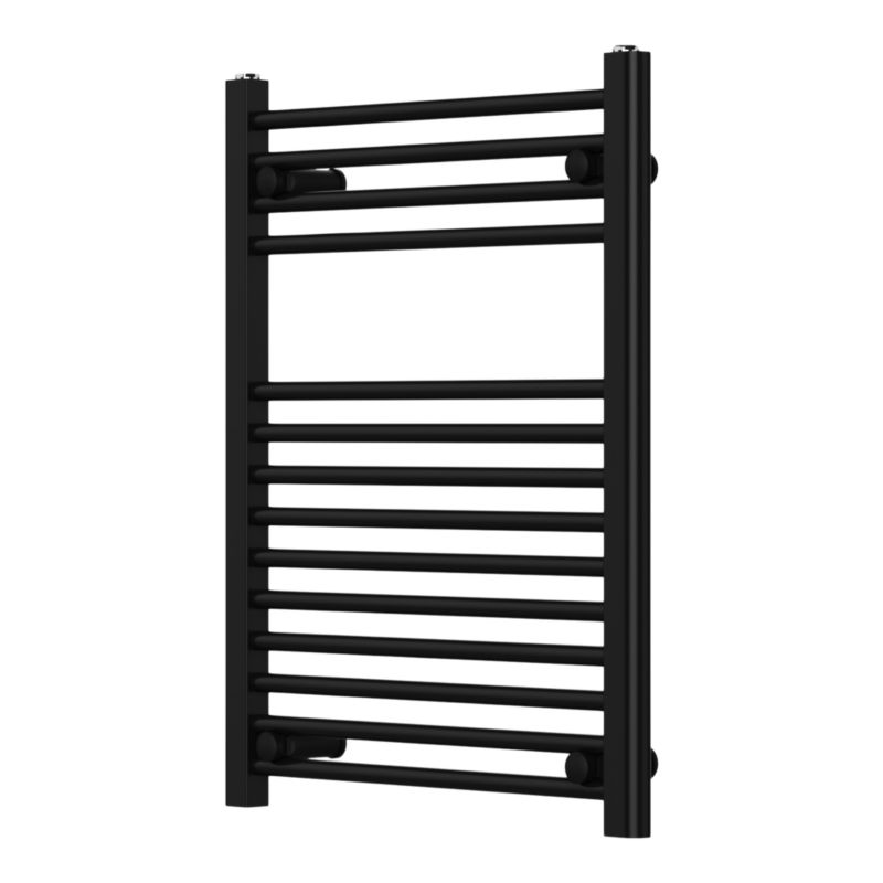 Grzejnik łazienkowy GoodHome płaski 70 x 55 cm czarny