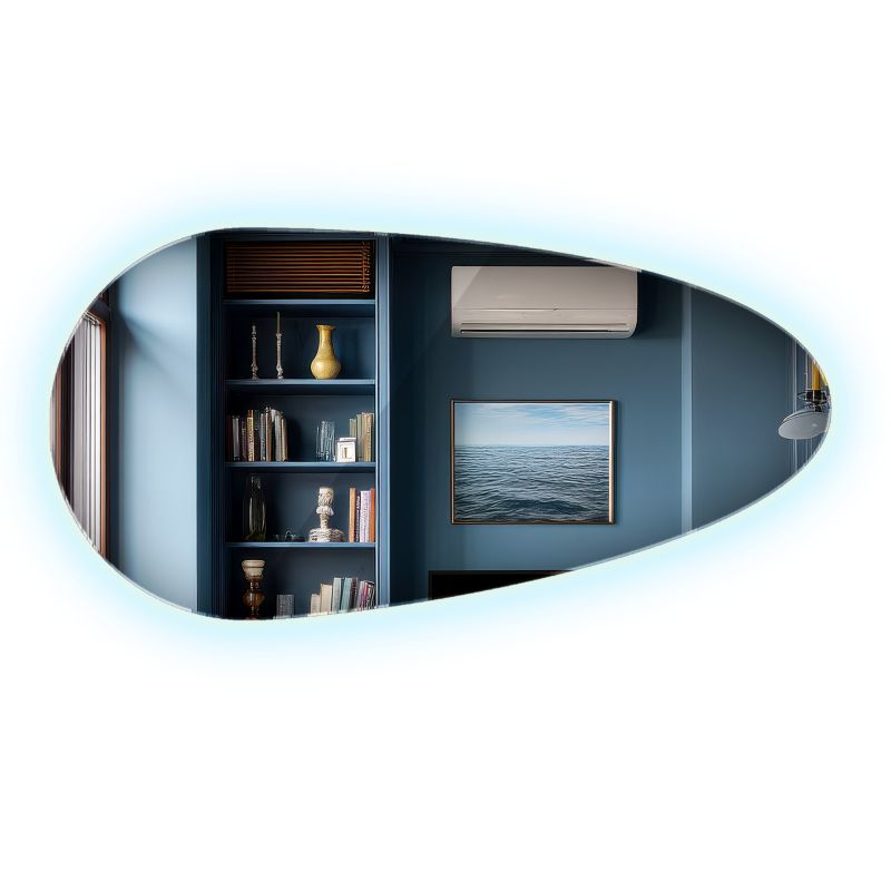 Lustro Łezka LED ArtPrintCave 40 x 80 cm Zimne Stylowe Dekoracyjne Wiszące Łazienkowe 1 szt.