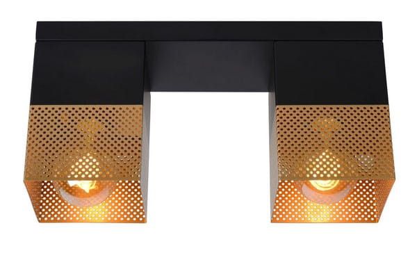 Lampa sufitowa Lucide Renate złoto-czarna 2 x E27 x 40W wym: 32 x 10 cm - 1 szt.