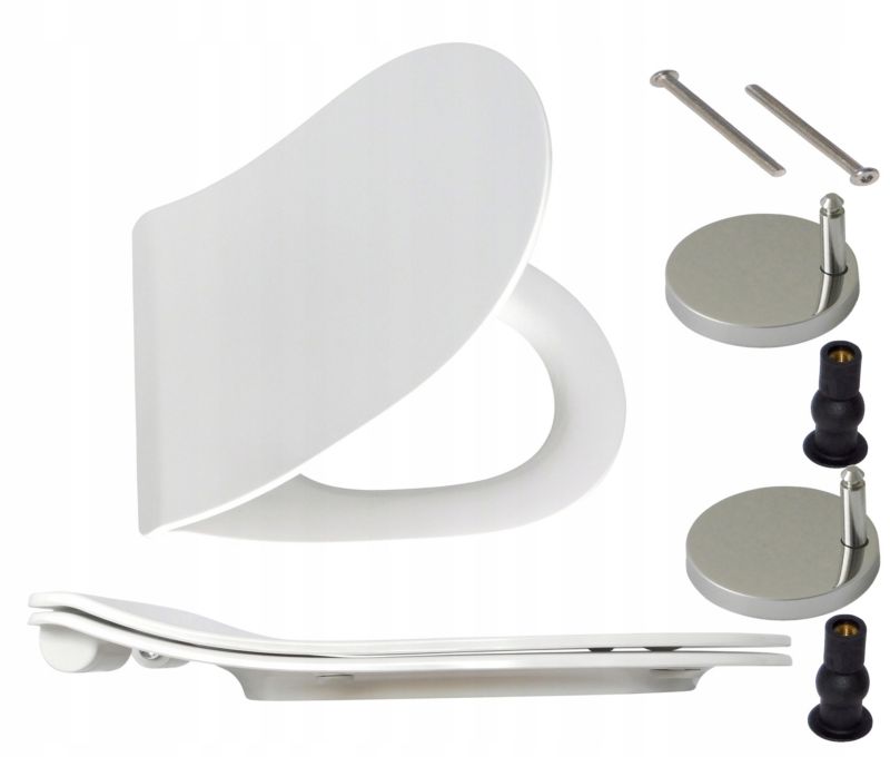 Deska sedesowa Estiva N Slim wolnoopadająca duroplastowa biała 1 szt.