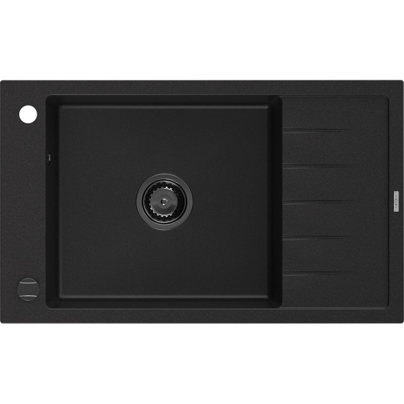 Zlewozmywak wpuszczany Mexen Elias 1-komorowy czarny 795x480 mm - 6511791005-77 1 szt.