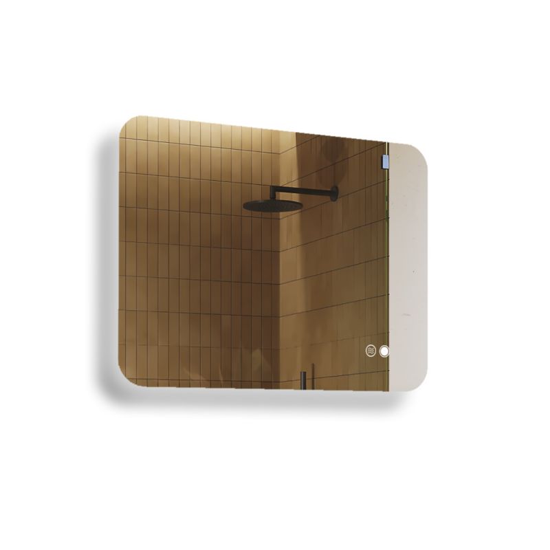Lustro łazienkowe Artforma 80x60cm zaokrąglone LED Dual włącznik mata grzewcza ZOA142 1szt.