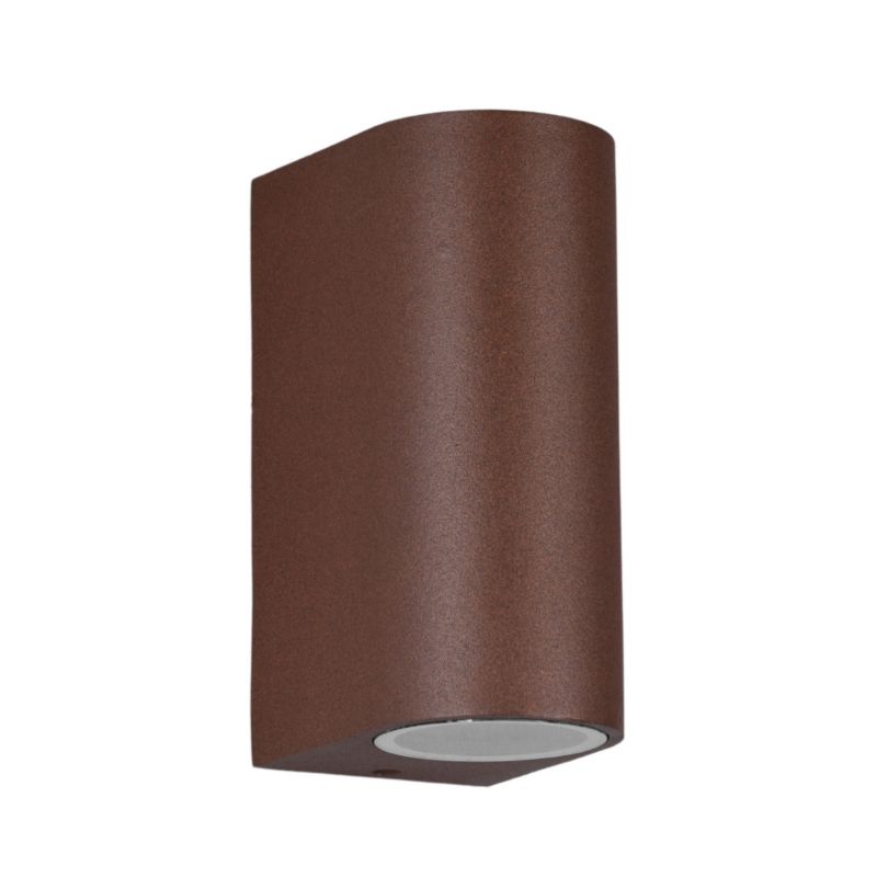 Kinkiet ścienny zewnętrzny Trio Roya brązowy rdzawy półokrągły 2 x GU10 x IP44 wym: 15 x 6,9 x 9,2 cm - 1 szt.