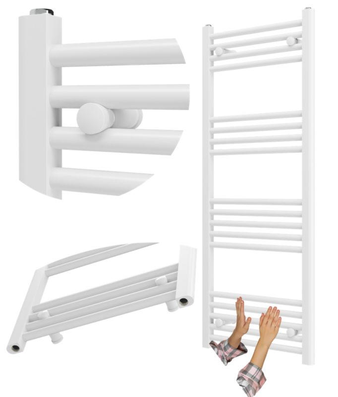 Grzejnik Łazienkowy Granitan Breno 50/120cm Biały Kaloryfer Drabinkowy 1kpl.