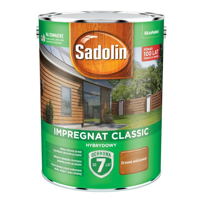 Impregnat do drewna Sadolin Hybrydowy drzewo wiśniowe 4,5 l