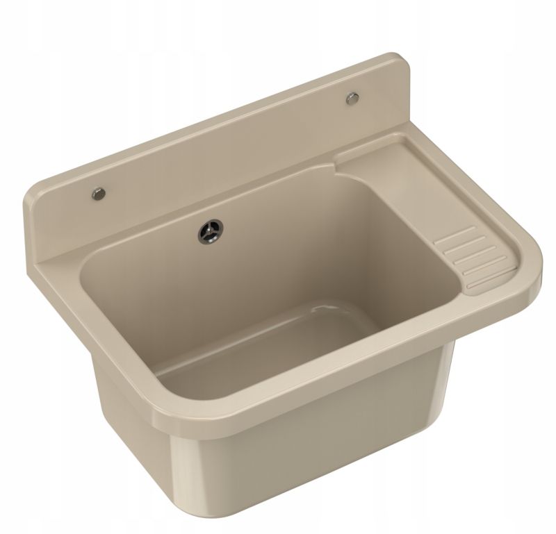 Zlew Gospodarczy Paron Granitan do Garażu, Pralni Beżowy