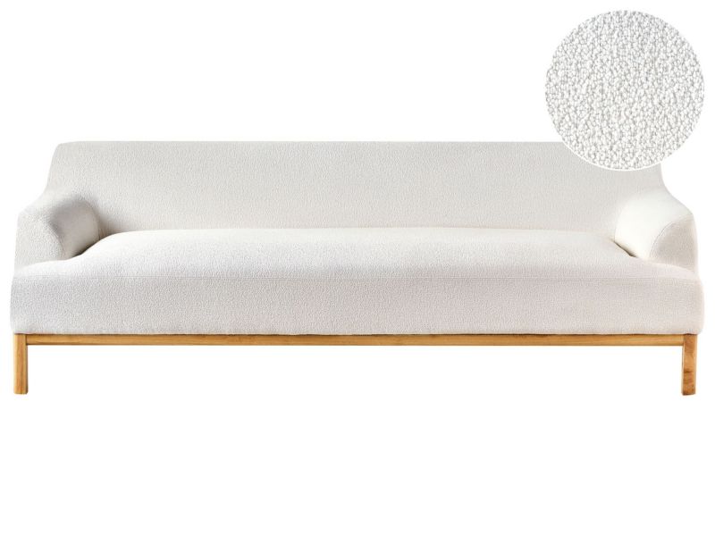 Sofa Sosjo Boucle Złamana biel dla 3 osób 1 szt.