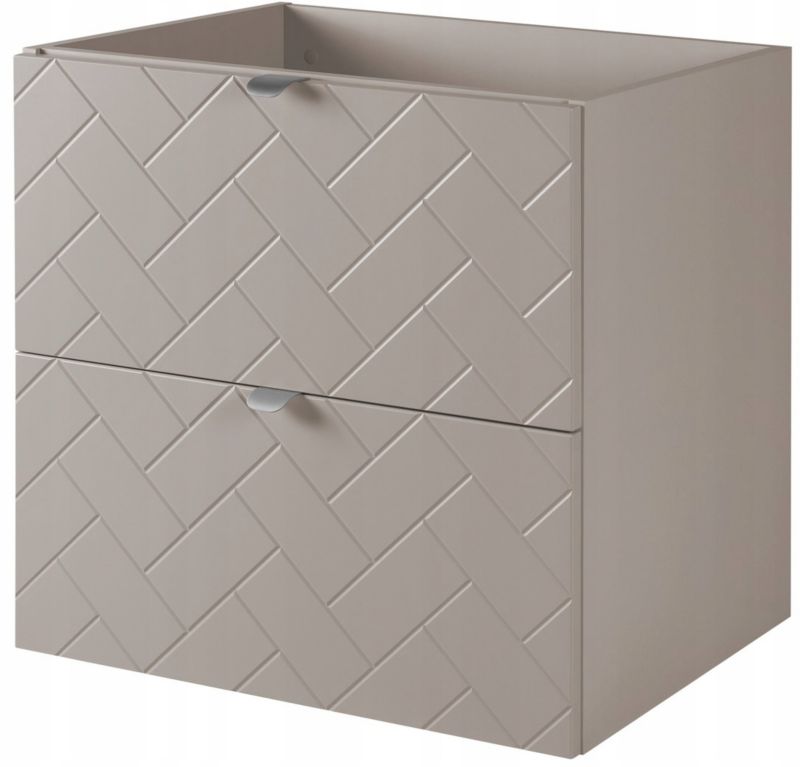 Szafka pod umywalkę Furnidea 60 cm kaszmir wisząca frezowana Trend 1 szt.