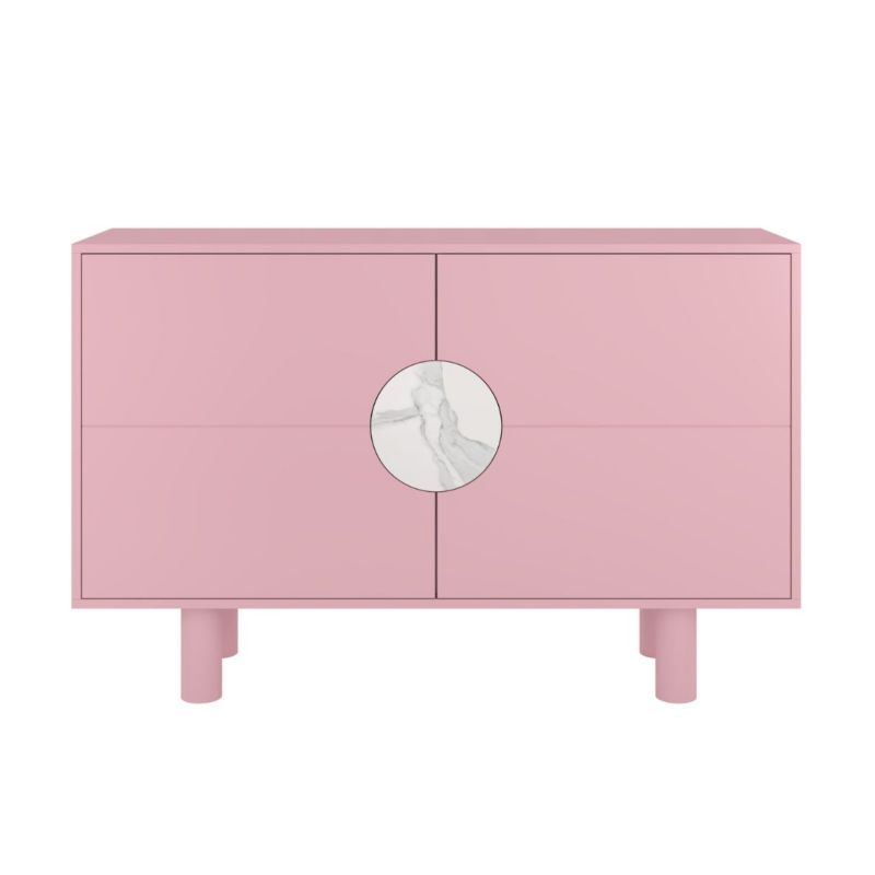 Nowoczesna komoda z marmurem Dancan ZOE 2D róż 140 cm 1 szt.