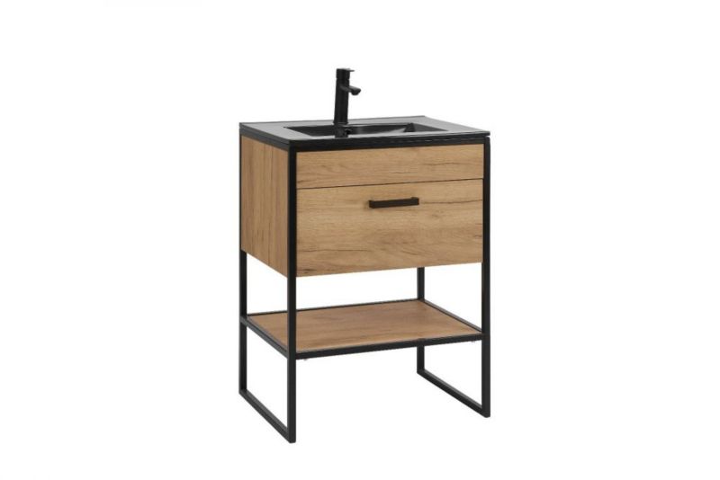 Szafka Comad pod umywalkę BROOKLIN 820 60 cm dąb craft złoty 1 szt