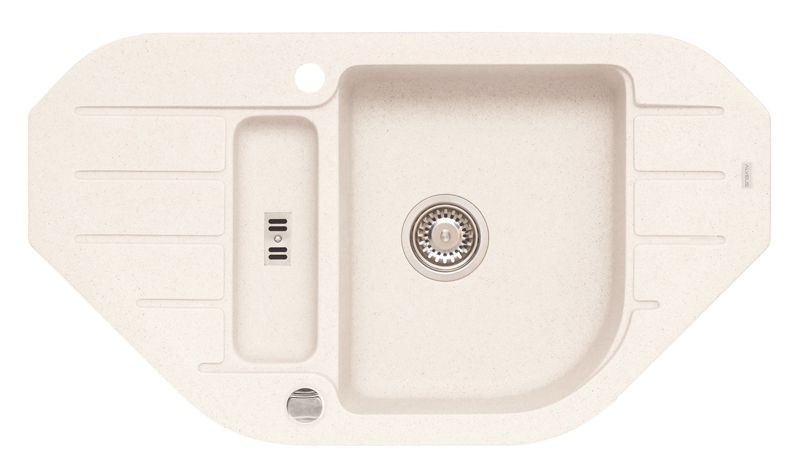 Zlewozmywak granitowy Alveus Niagara 60 kol. 11 biały (90x50cm) 1,5-komorowy 1szt.