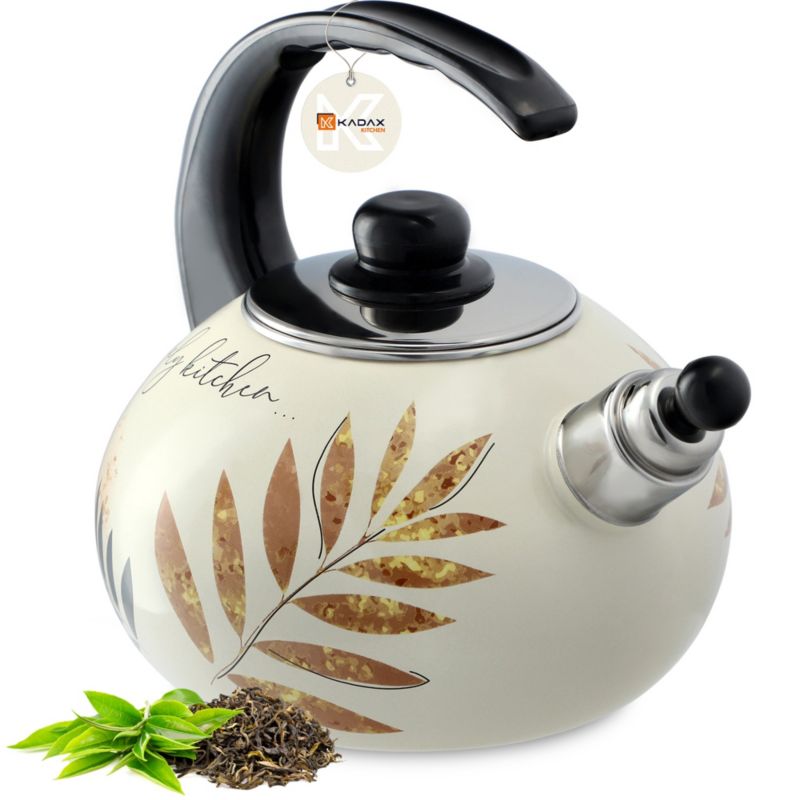 KADAX Czajnik Emaliowany 2,2L indukcja Gaz Emalia Beżowy 1szt.