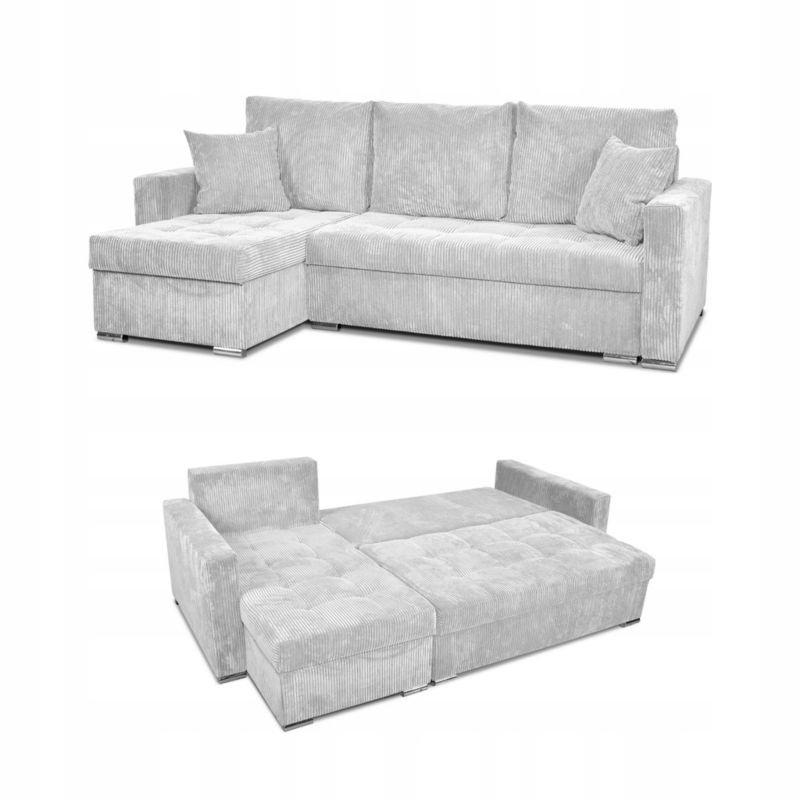 Narożnik do salonu rozkładany Family Meble Bonito szary 1szt