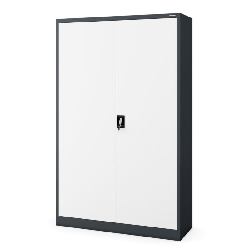 Szafa metalowa biurowa Jan Nowak 185x115x40 cm antracytowo-biała 1 szt