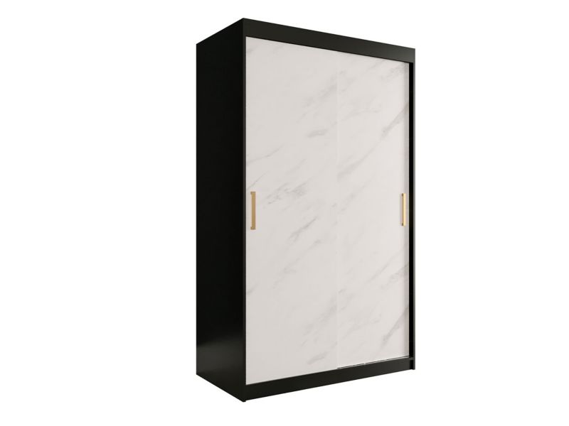 Szafa MIRJAN 24 Marmur T 120 czarny mat / biały marmur 1 szt.