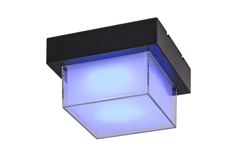 Kinkiet ścienny zewnętrzny Rabalux Durbe czarno-biały LED 10W 3000K-6500K 790lm IP54 wym: 16 x 16 x 10 cm - 1 szt.