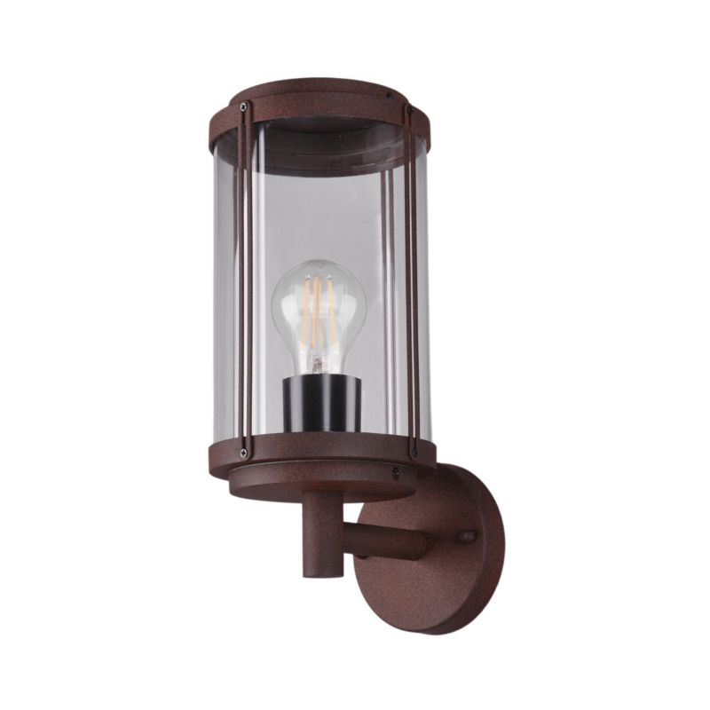 Kinkiet ścienny zewnętrzny Trio Tanaro miedziany 1 x E27 x IP44 wym: 32,5 x 14,5 x 14,5 cm - 1 szt.