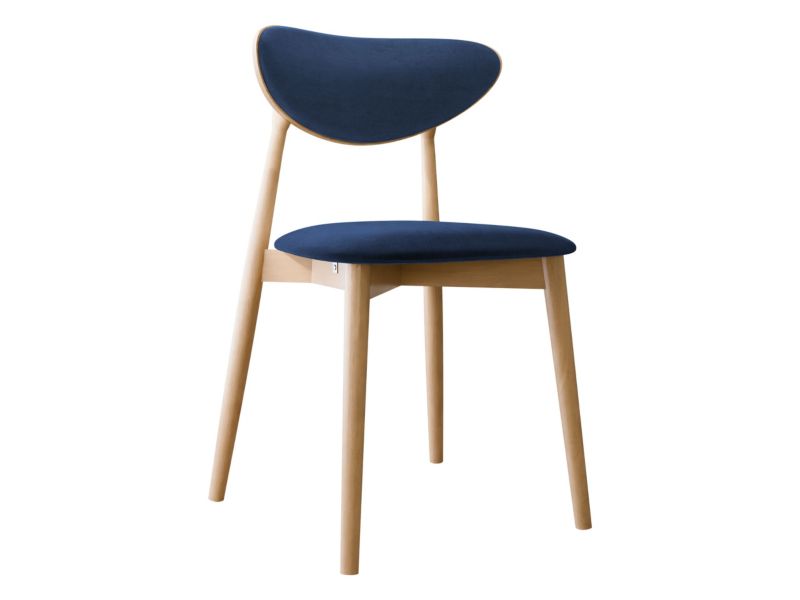 Krzesło MIRJAN 24 tapicerowane KT65/C buk/granatowy aksamit 1 szt.