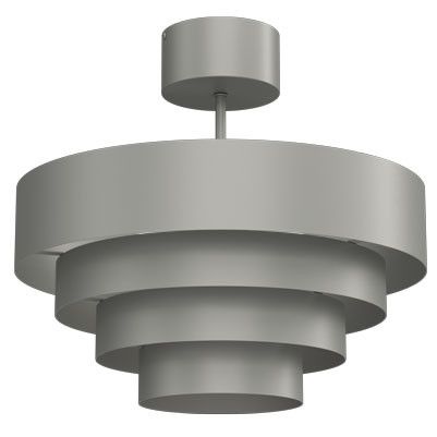 Lampa sufitowa wisząca Luminex Rings 5202 ciemny szary ring 1xE27 x 15W 1 szt.