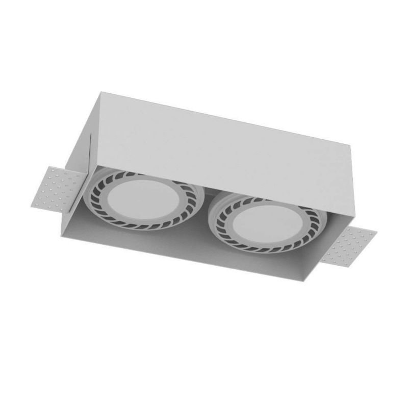 Oprawa sufitowa wpuszczana Brosline Cage biała 2 x GU10 x 18W IP20 wym: 8,5 x 24,2 x 12 cm prostokątna - 1 szt.