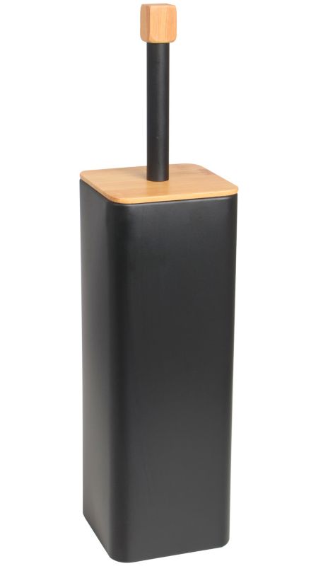Szczotka do WC AMBA Yoka Home czarna mat bambus stal - 1 szt.