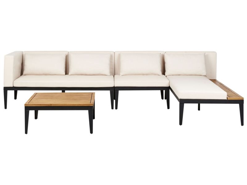 Zestaw ogrodowy ze stolikiem Bracciano Jasnobeżowy 1 kpl