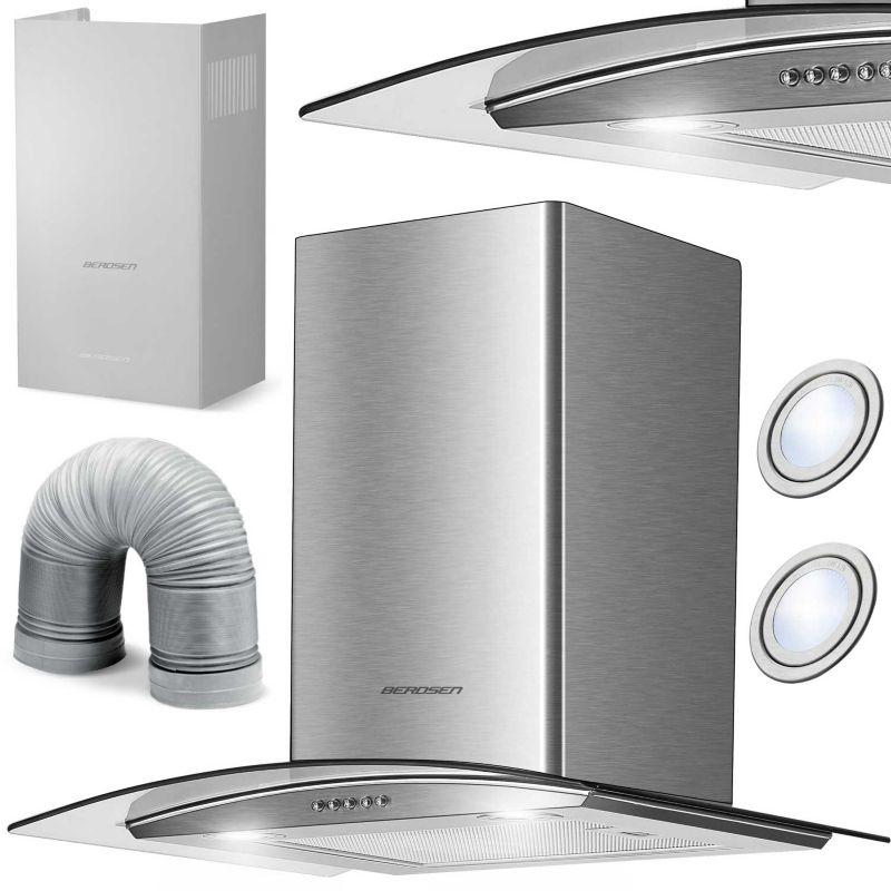 Okap kuchenny Berdsen kominowy 60cm LED 1szt.