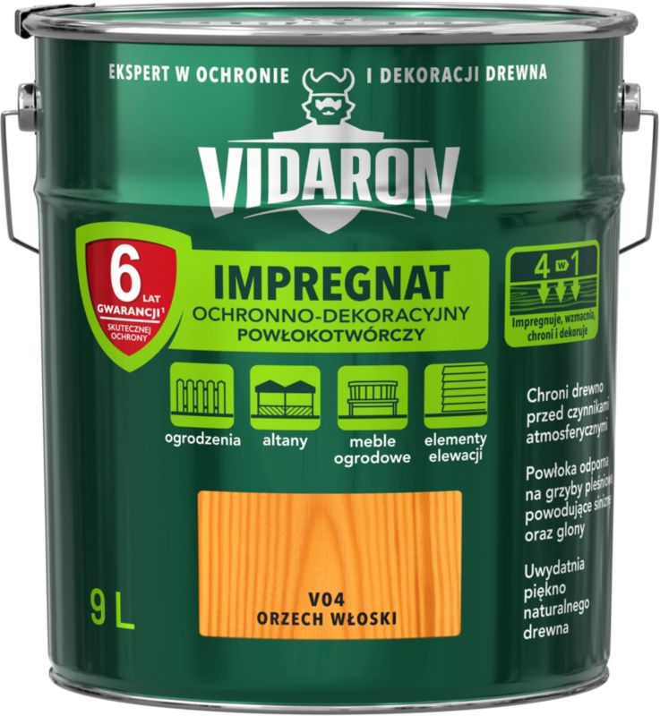 Impregnat do drewna Vidaron orzech włoski 9 l