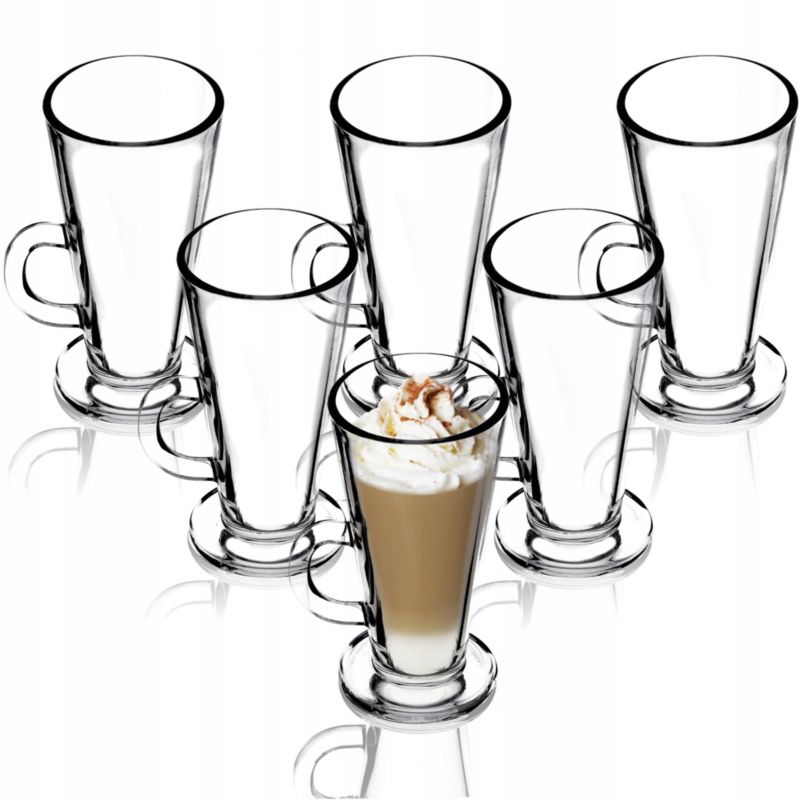 Szklanki KADAX Do Kawy Latte Napojów Zestaw 260ml 6 szt