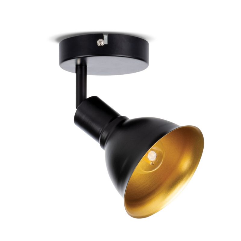 Lampa sufitowa LightLogic LL KOFE EL-1O E14 66215 ścienna spot pojedyncza złota czarna 1 szt.