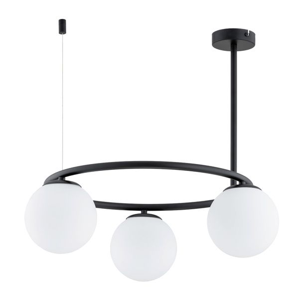 Lampa wisząca Alfa Ringo czarna ring 3xE14 x 10W 1 szt.