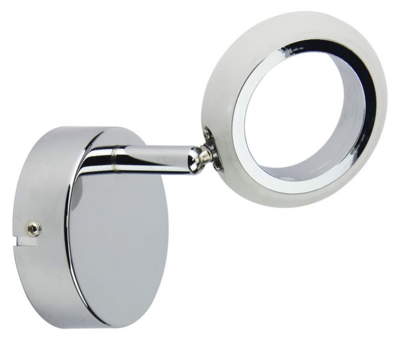 Kinkiet ścienny Candellux Aurelion chromowany biały LED 4W 3000K IP20 wym: 15 x 14 x 9 cm - 1 szt.