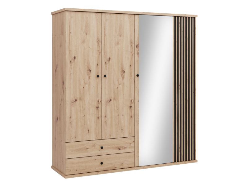 Szafa MIRJAN 24 czterodrzwiowa Cali C-24 dąb artisan/czarny 1 szt.