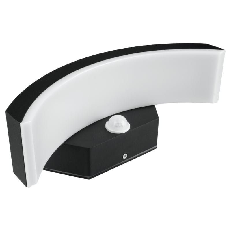 Kinkiet zewnętrzny z czujnikiem DPM Ponte czarno-biały LED 12W 4000K 1100lm IP65 wym: 11 x 27 x 6,9 cm - 1 szt.