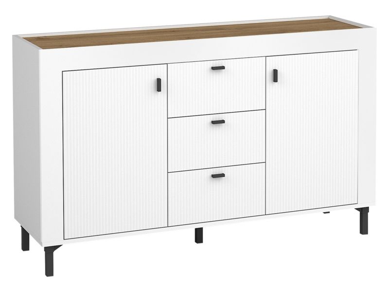 Komoda MIRJAN 24 Mossa 2D3S MO06 biały/dąb whisky 1 szt.